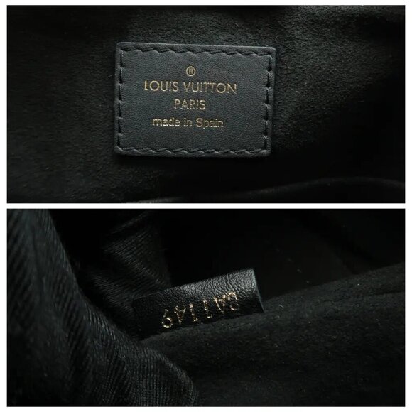 100% Authentic Louis Vuitton V Tote Black&White Leather Satchel 1496-61624 - Picture 11 of 12